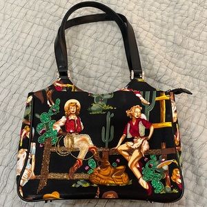 Western cowgirl themed handbag purse